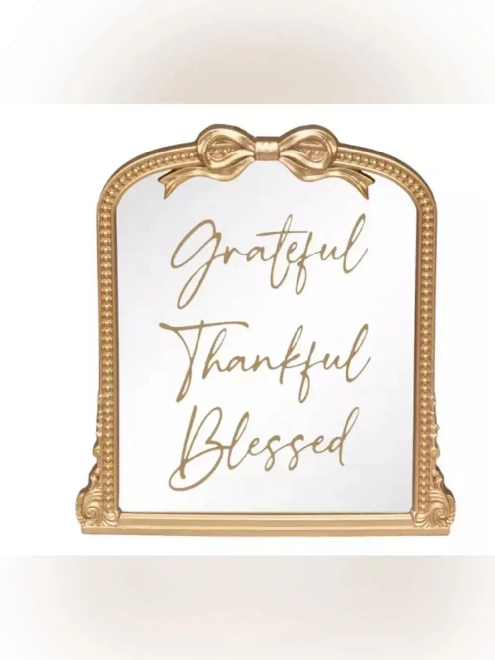 Grateful Thankful Blessed Gold Wall Art